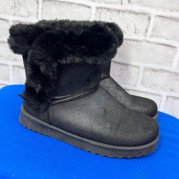 |•SO•| Paulina Shimmer Soft Faux Fur Lined/Trim Boots 9.5 - Picture 2 of 12